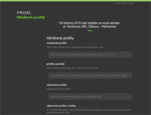 Tablet Screenshot of hlinikove-profily.proal.cz